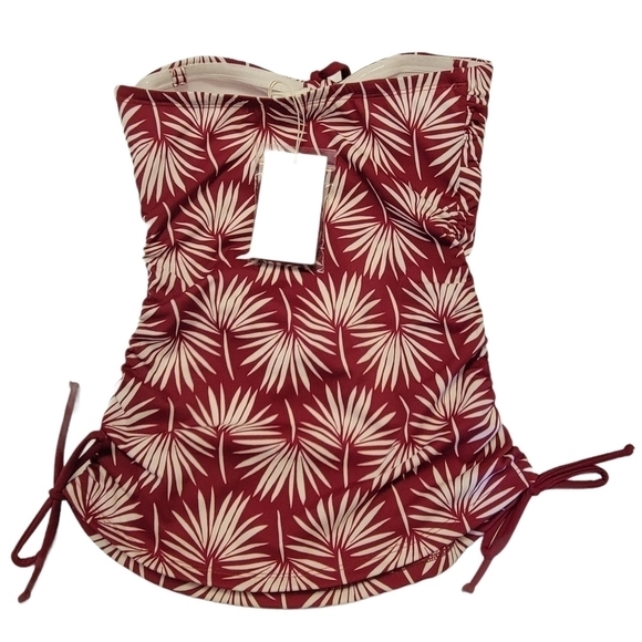 Boden Red Sardinia Palm Leaf Tankini Top NWT - Picture 6 of 9